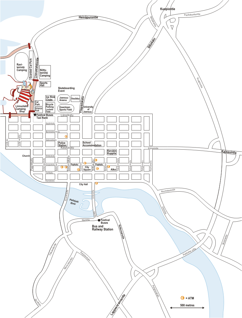 Map of Joensuu