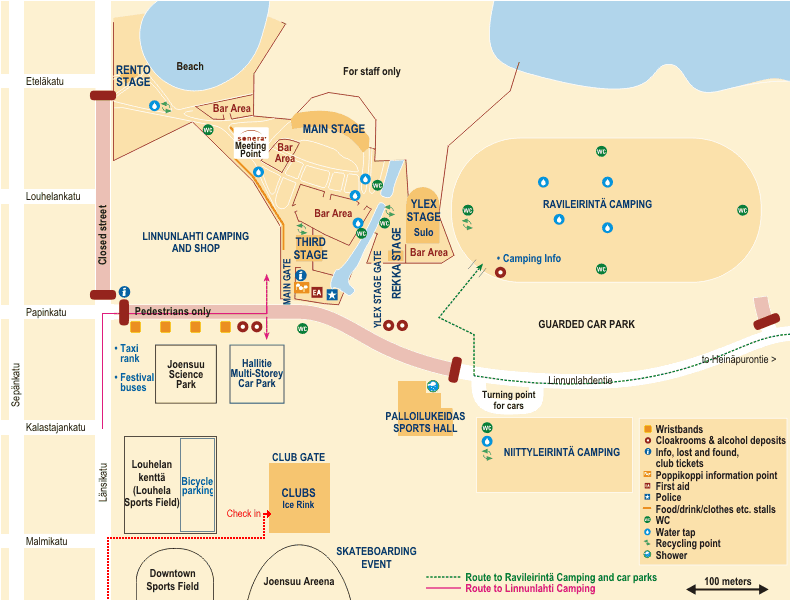 Map of the Festival Site and Check In -point