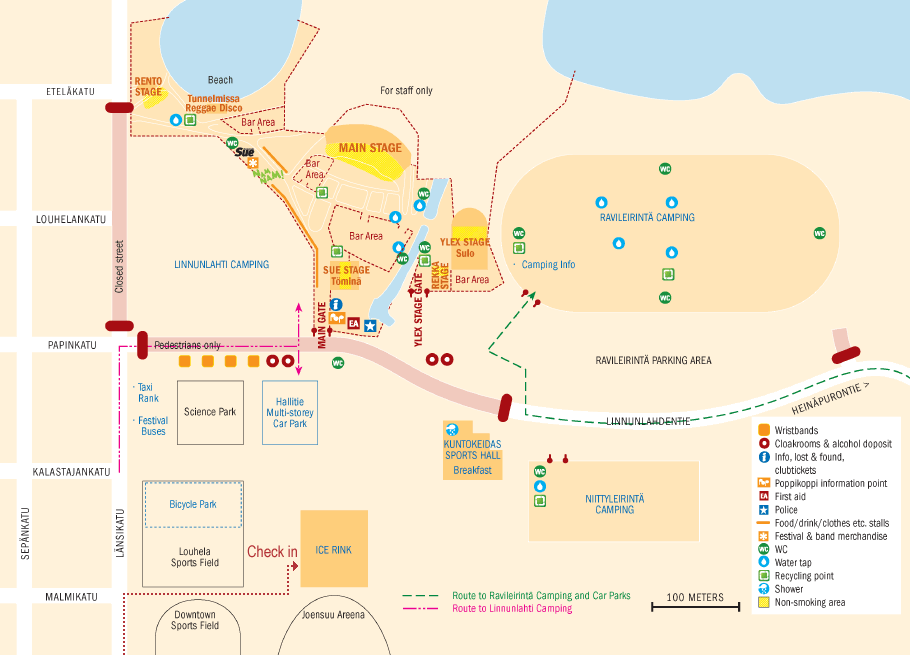 Location of the check in point