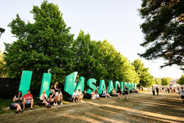 The iconic Ilosaarirock letters. Photo: Arttu Kokkonen / Ilosaarirock 2025